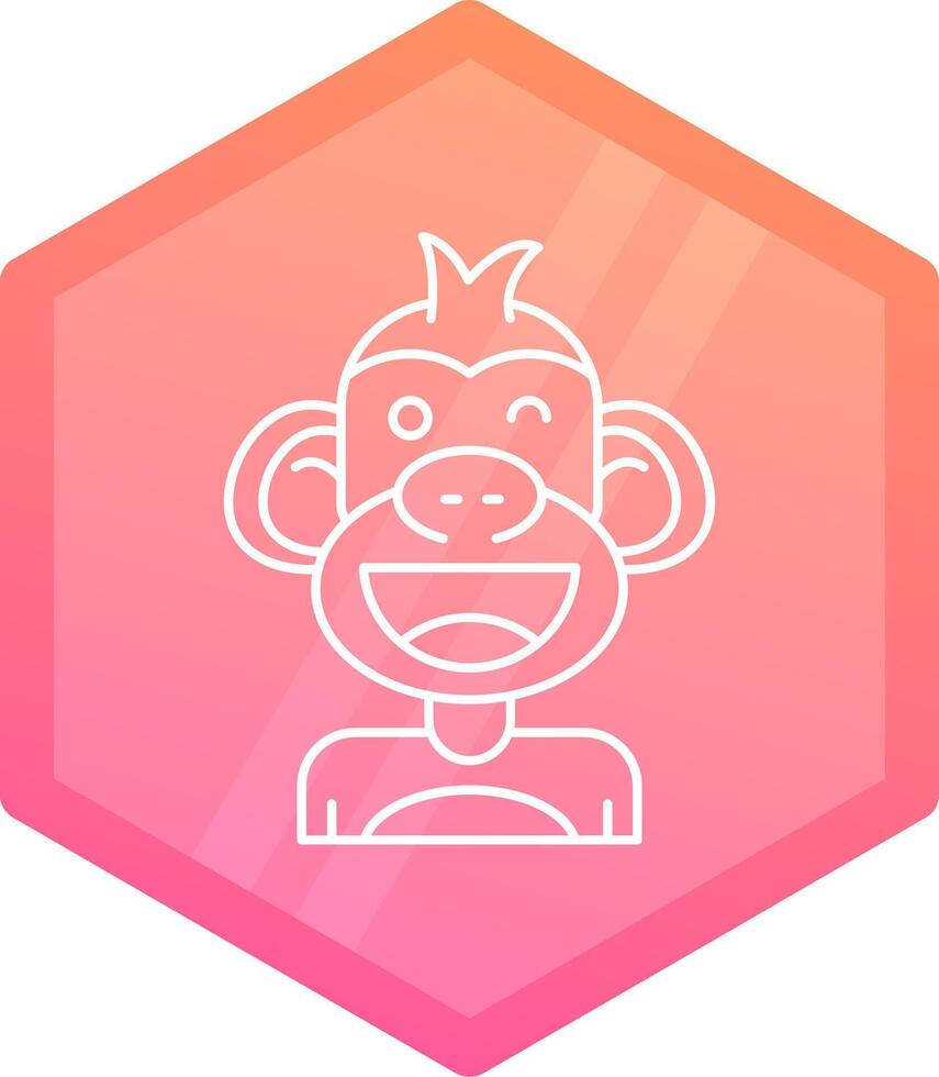 Wink Gradient polygon Icon vector