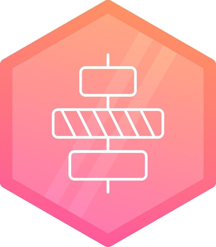 Center alignment Gradient polygon Icon vector