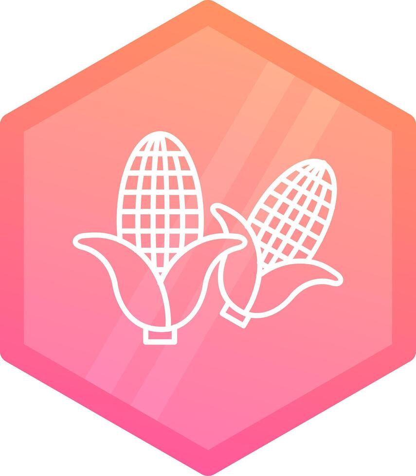 Corn Gradient polygon Icon vector