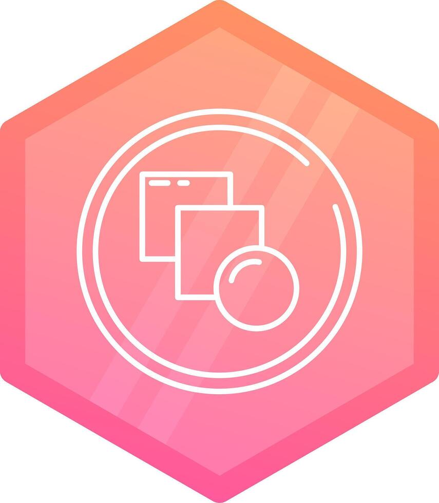 Blend Gradient polygon Icon vector