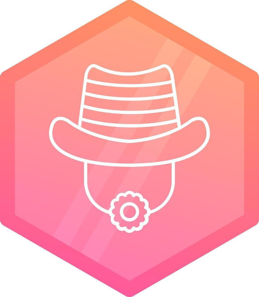 Hat Gradient polygon Icon vector