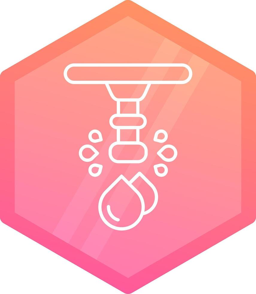 Water Gradient polygon Icon vector