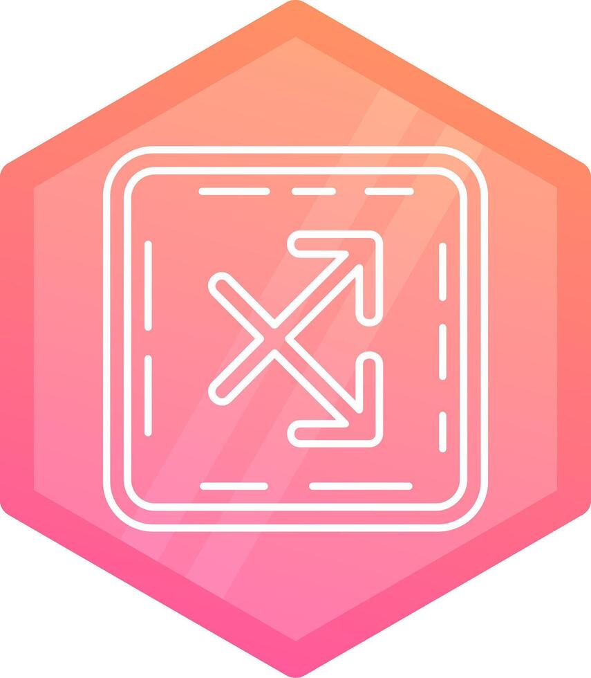 Intersect Gradient polygon Icon vector