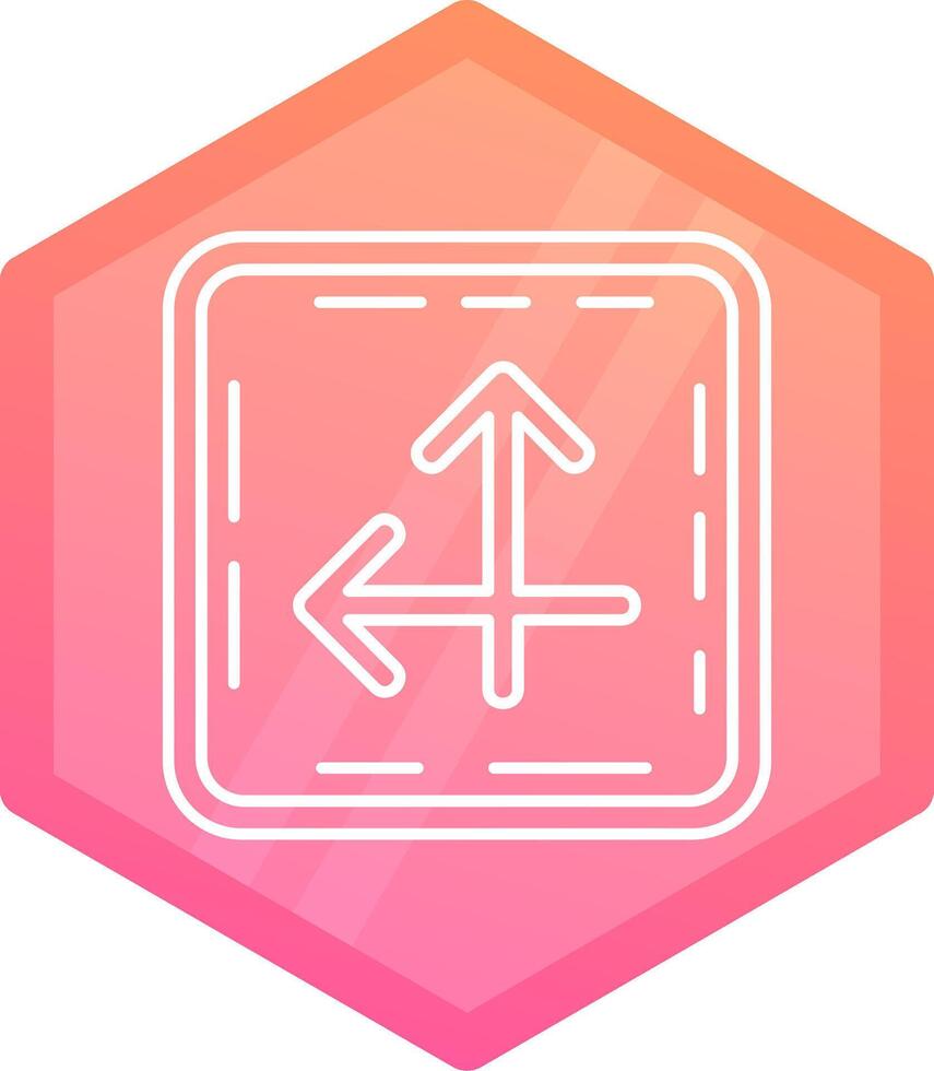 Intersect Gradient polygon Icon vector