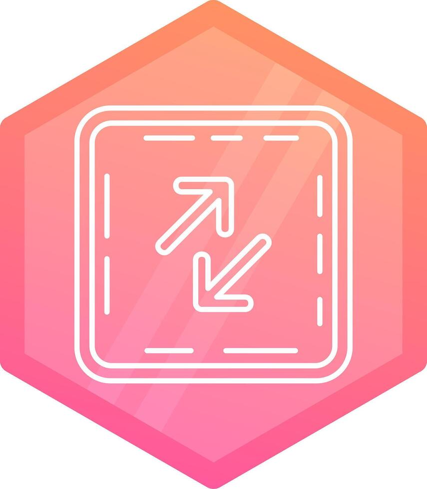 Swap Gradient polygon Icon vector