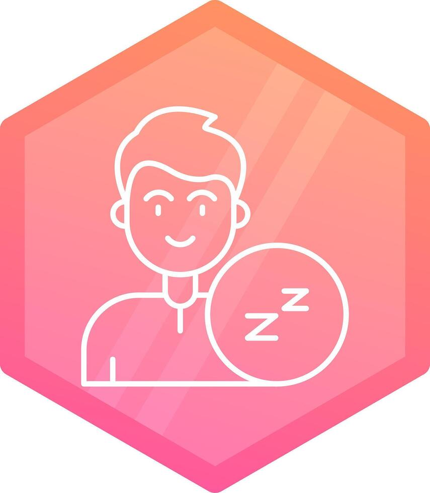 Sleep Gradient polygon Icon vector