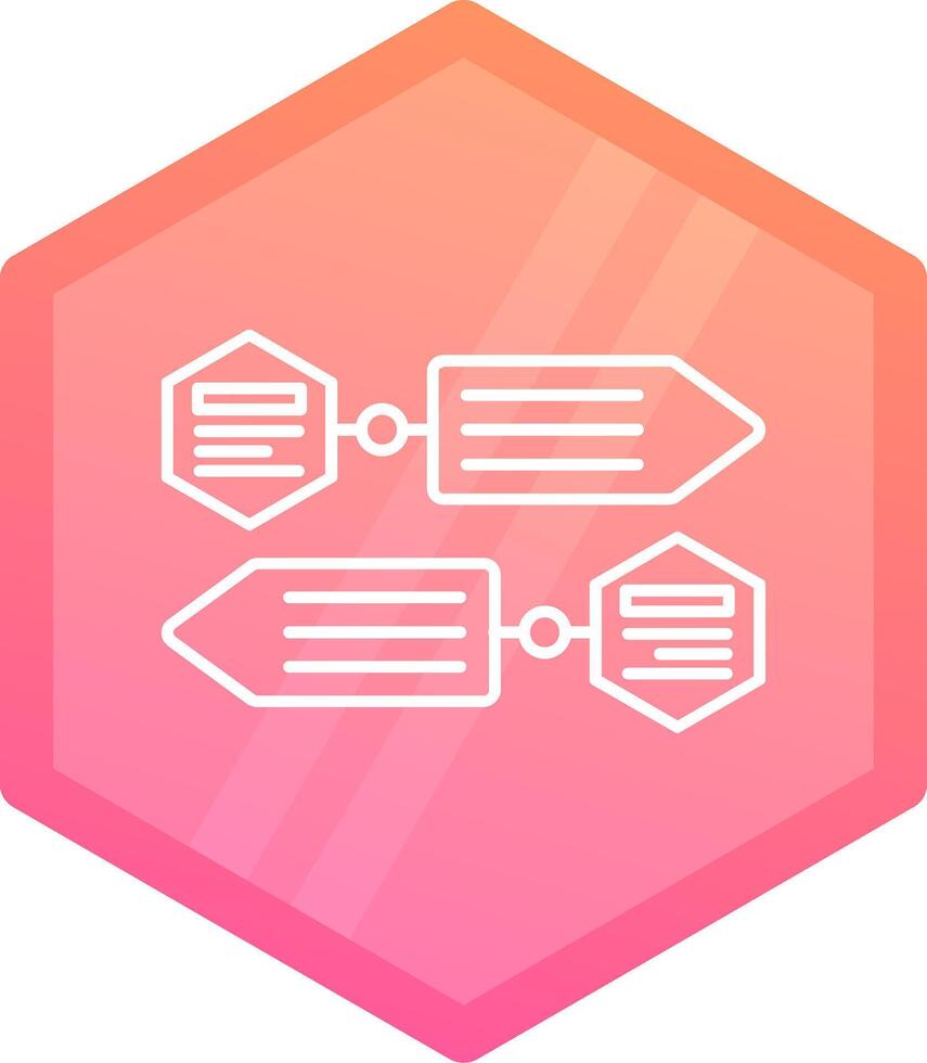 Infographic elements Gradient polygon Icon vector