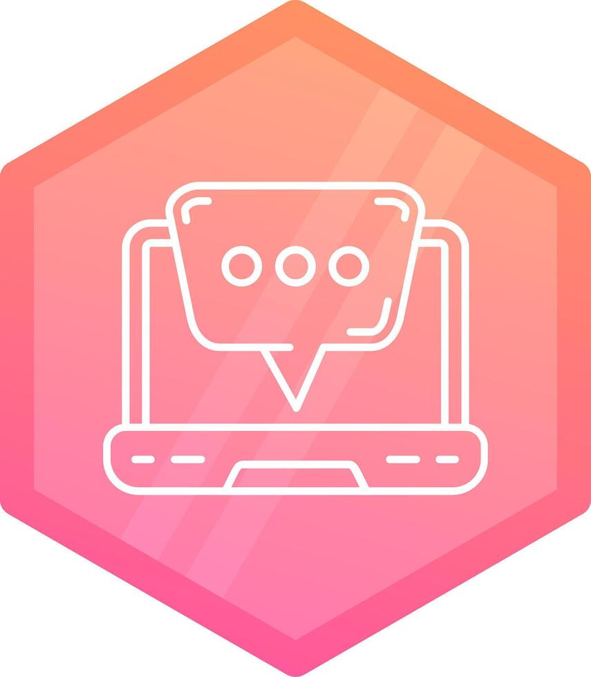 Laptop Gradient polygon Icon vector