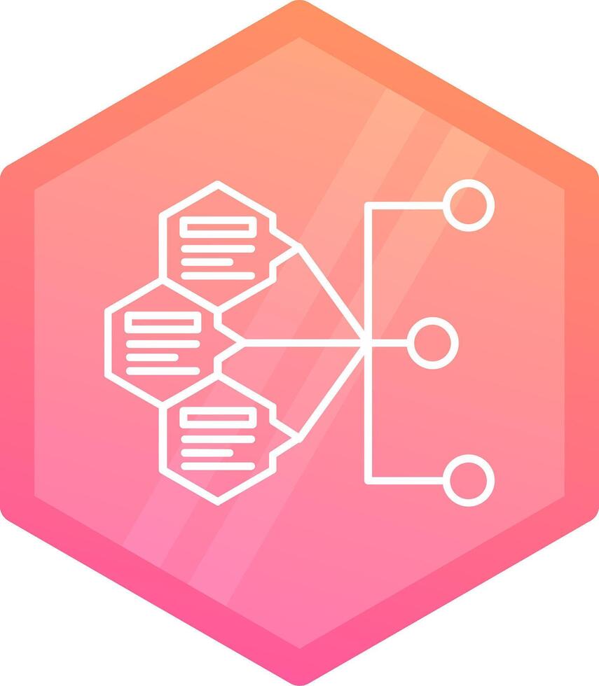 Index Gradient polygon Icon vector