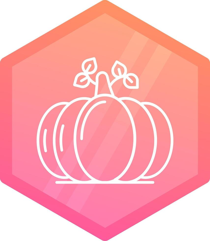 Pumpkin Gradient polygon Icon vector
