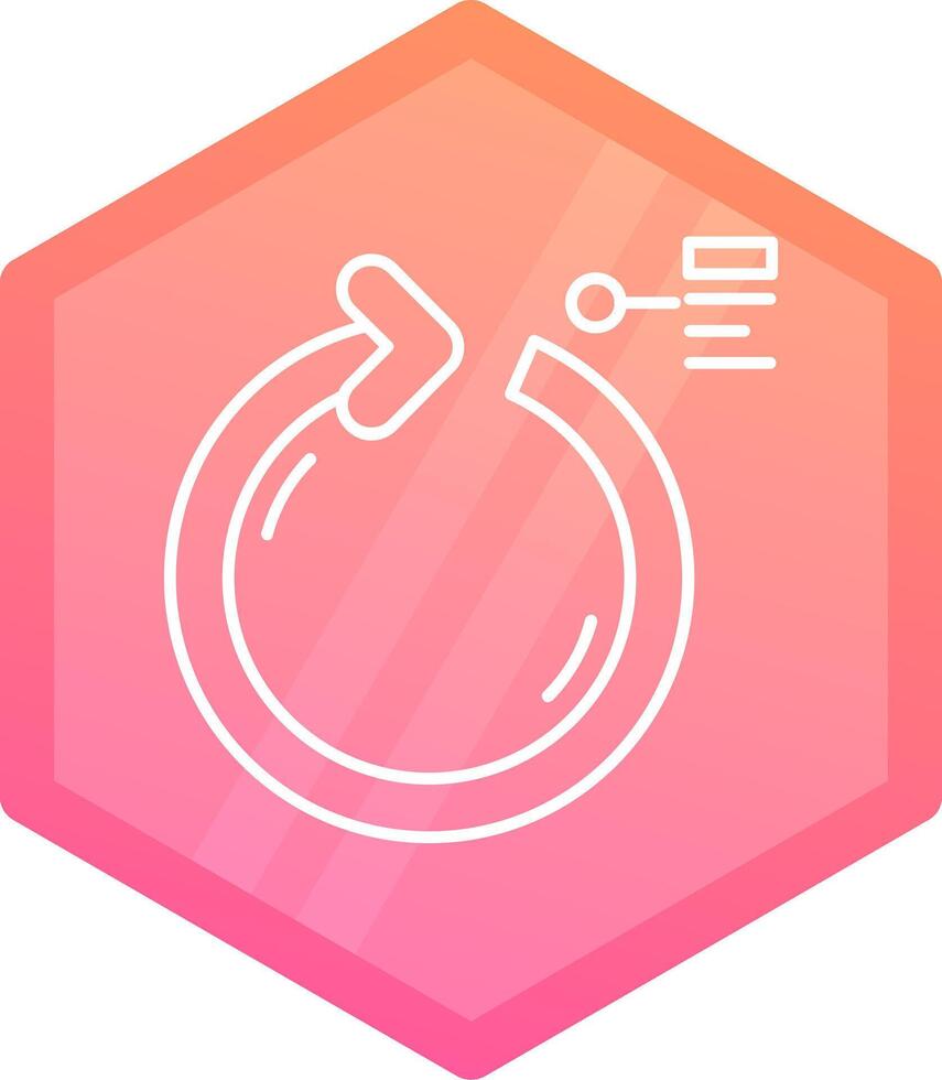 Circular Arrow Gradient polygon Icon vector
