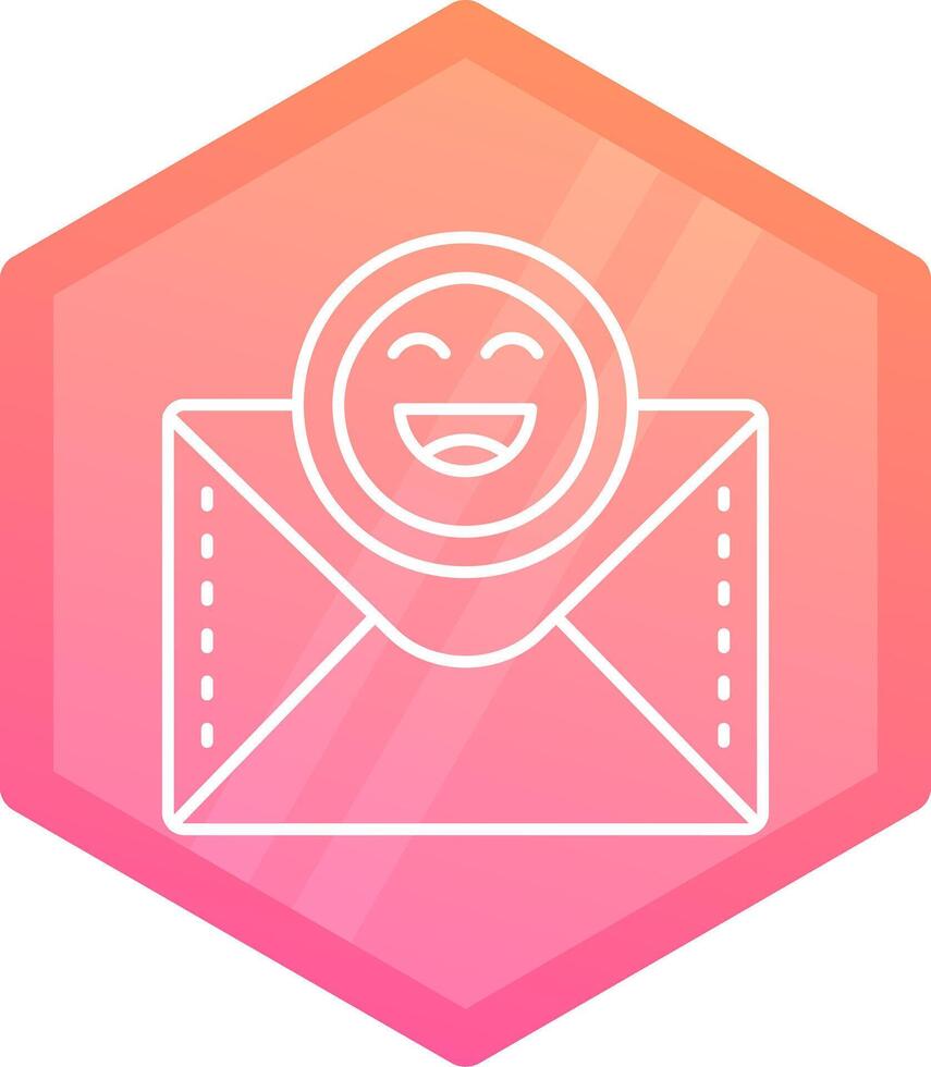 Emoji Gradient polygon Icon vector