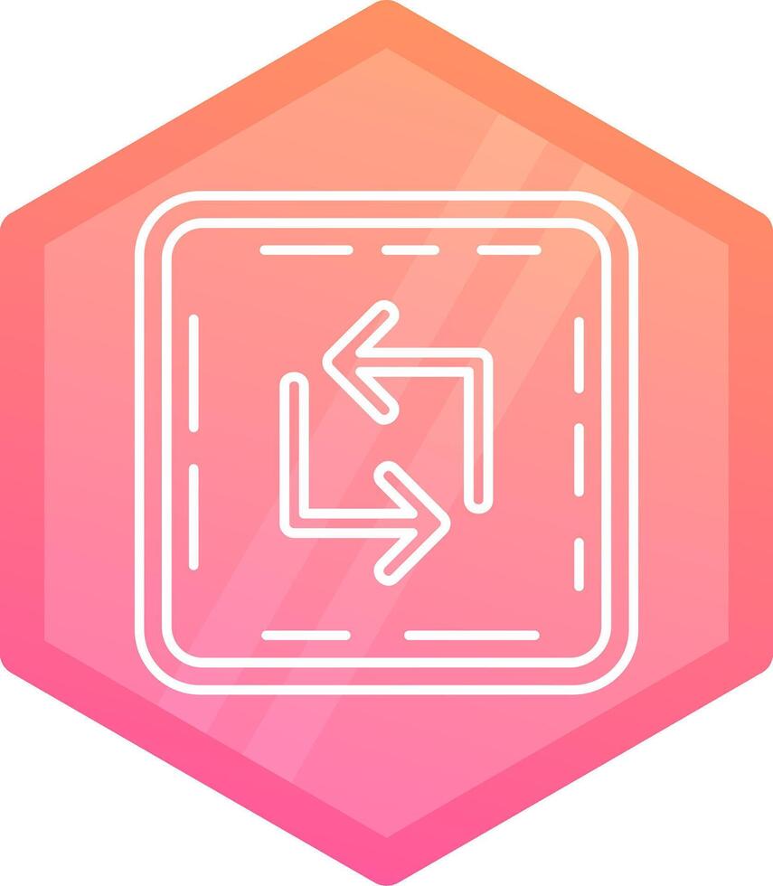 Loop Gradient polygon Icon vector