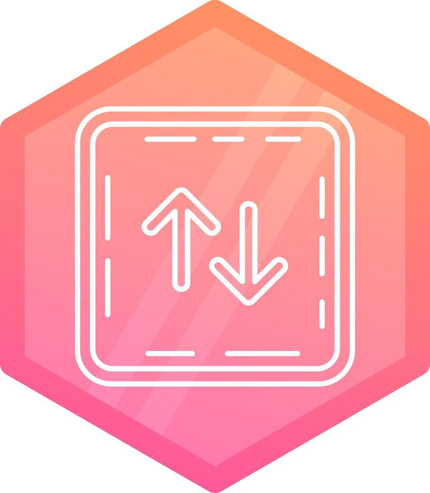 Swap Gradient polygon Icon vector