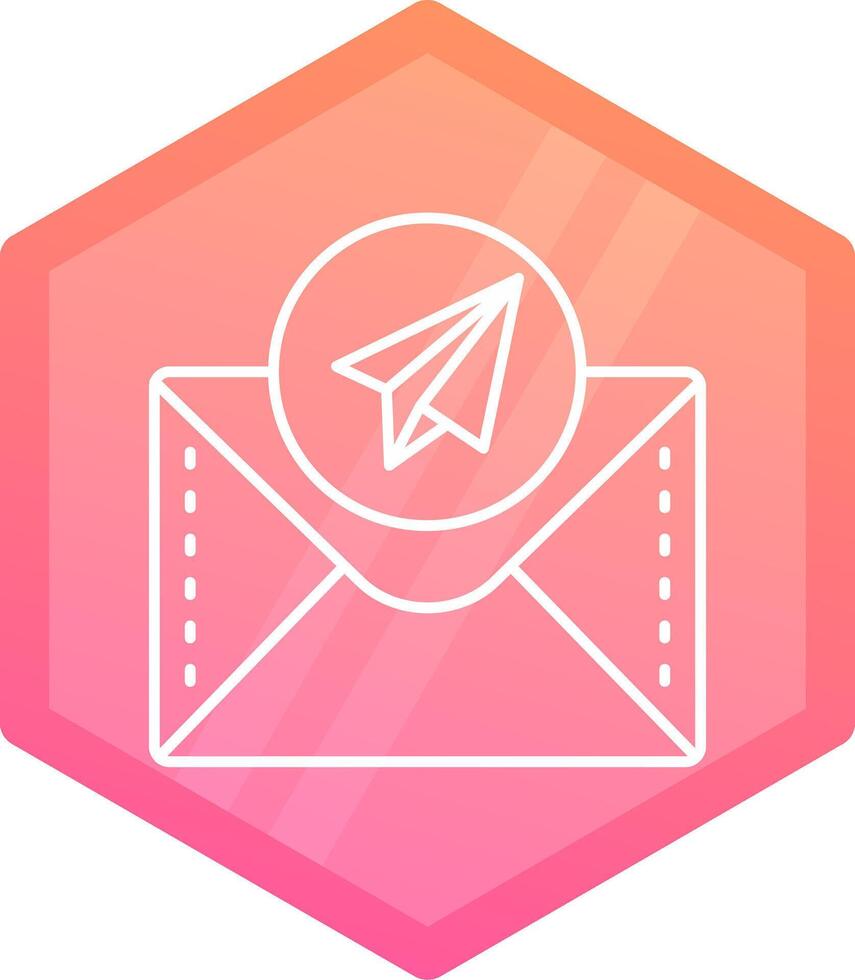 Send Gradient polygon Icon vector