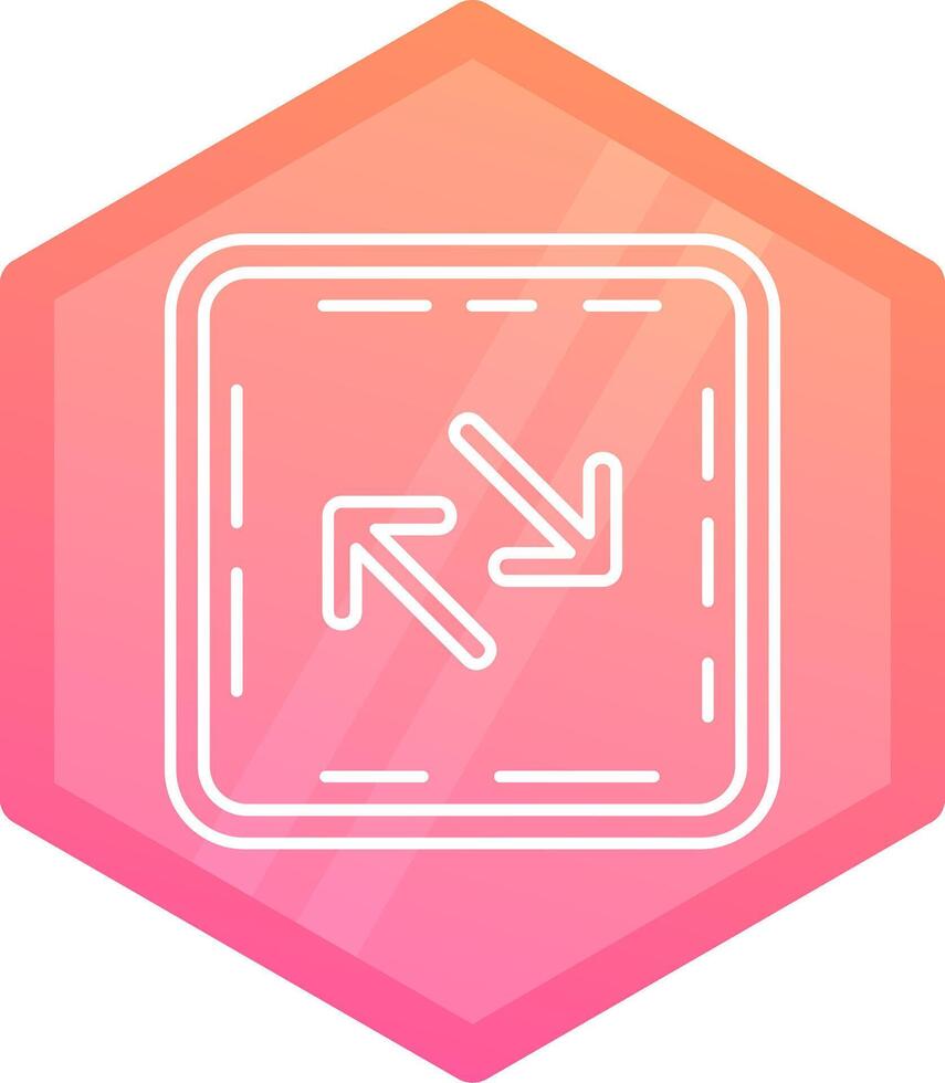 Swap Gradient polygon Icon vector