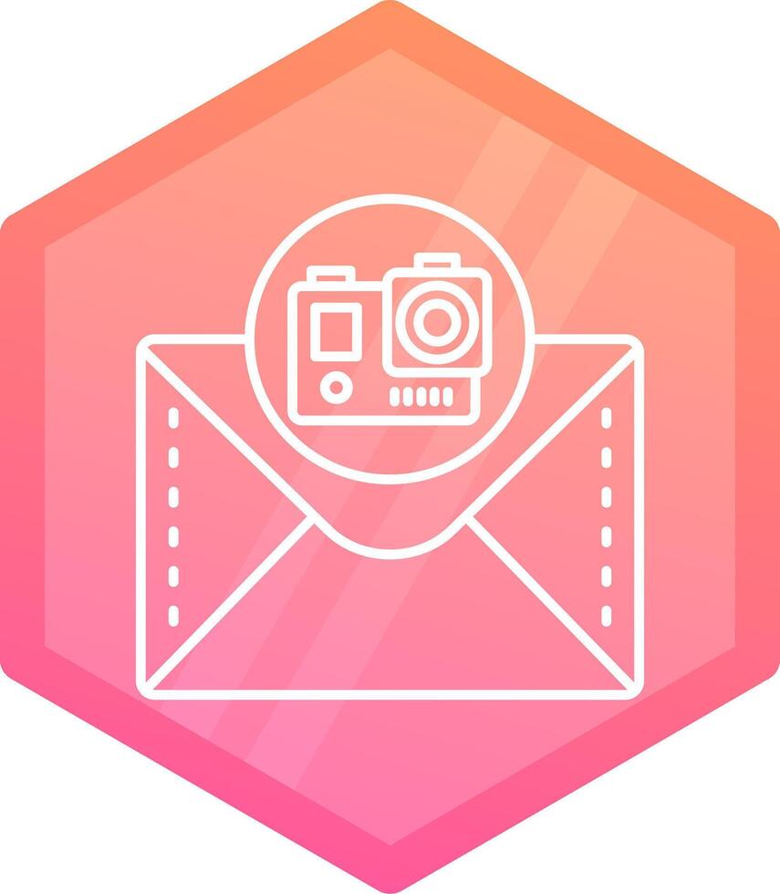 Camera Gradient polygon Icon vector