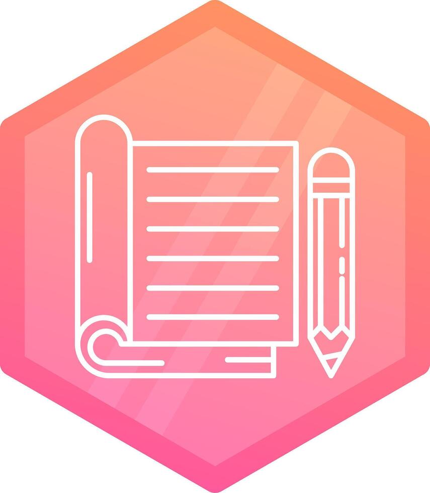 Notebook Gradient polygon Icon vector