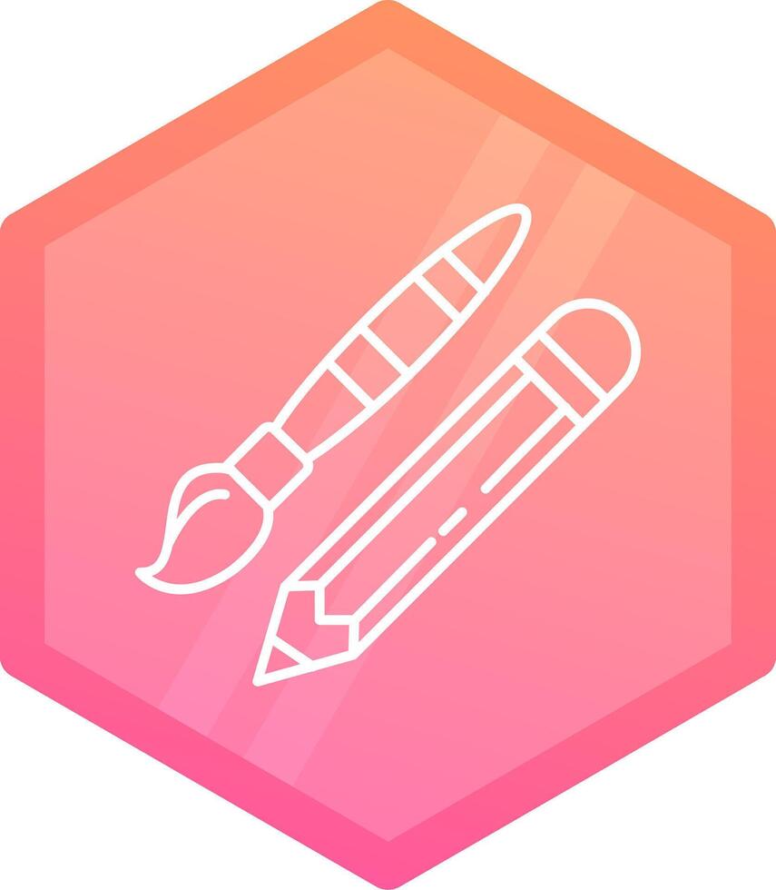 Drawing tools Gradient polygon Icon vector