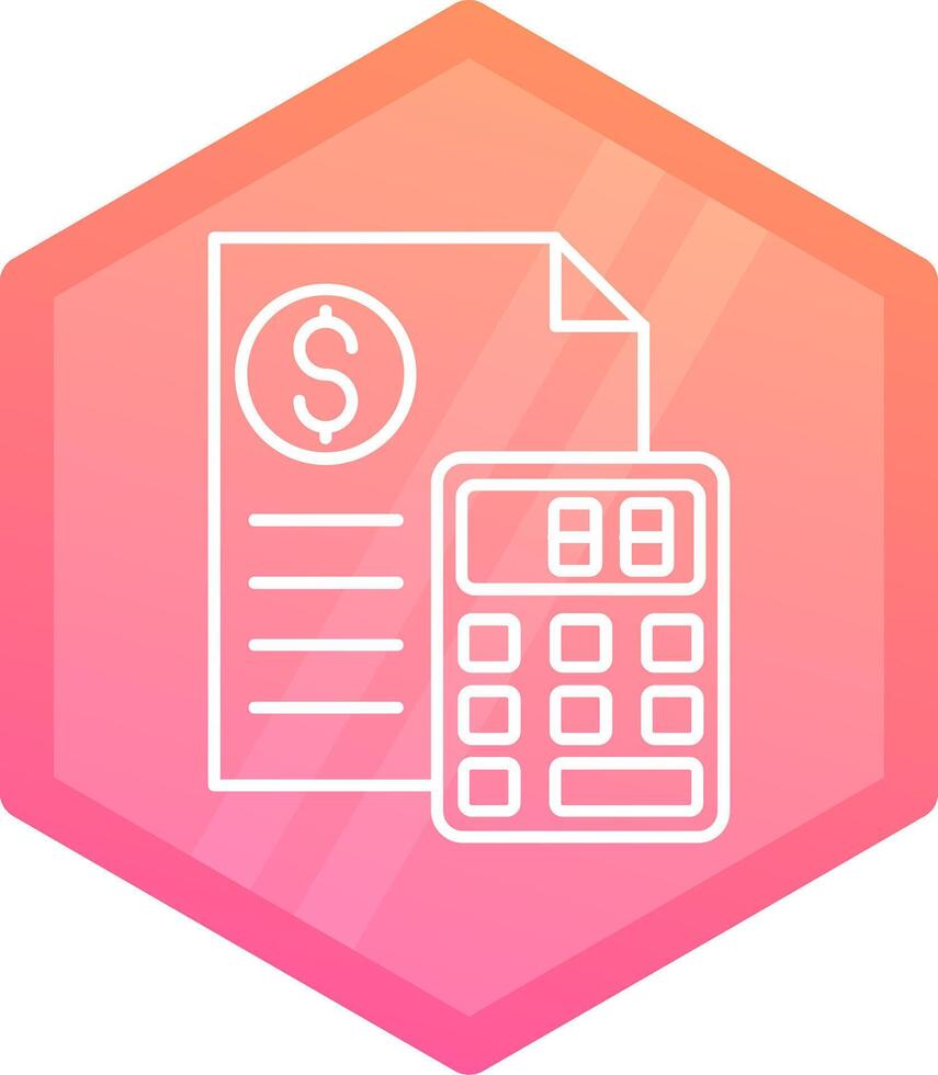 Calculator Gradient polygon Icon vector