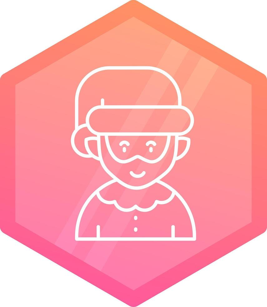 Elfie Gradient polygon Icon vector