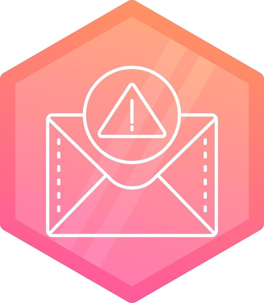 Alert Gradient polygon Icon vector