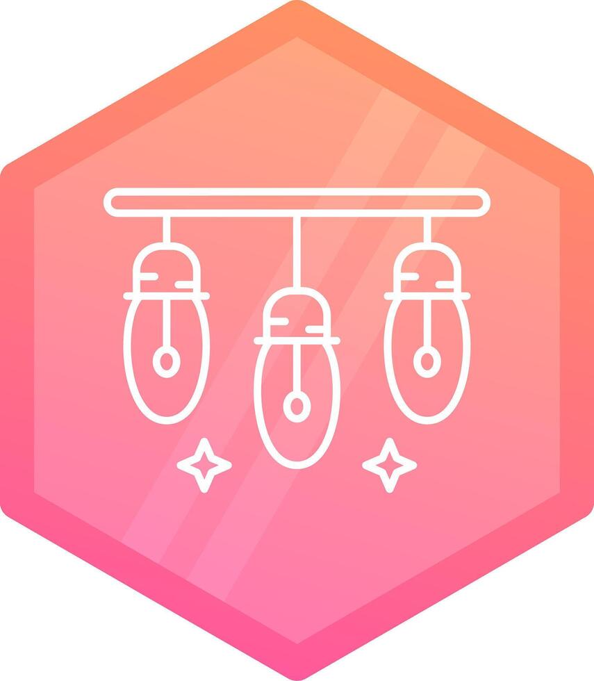 Lights Gradient polygon Icon vector