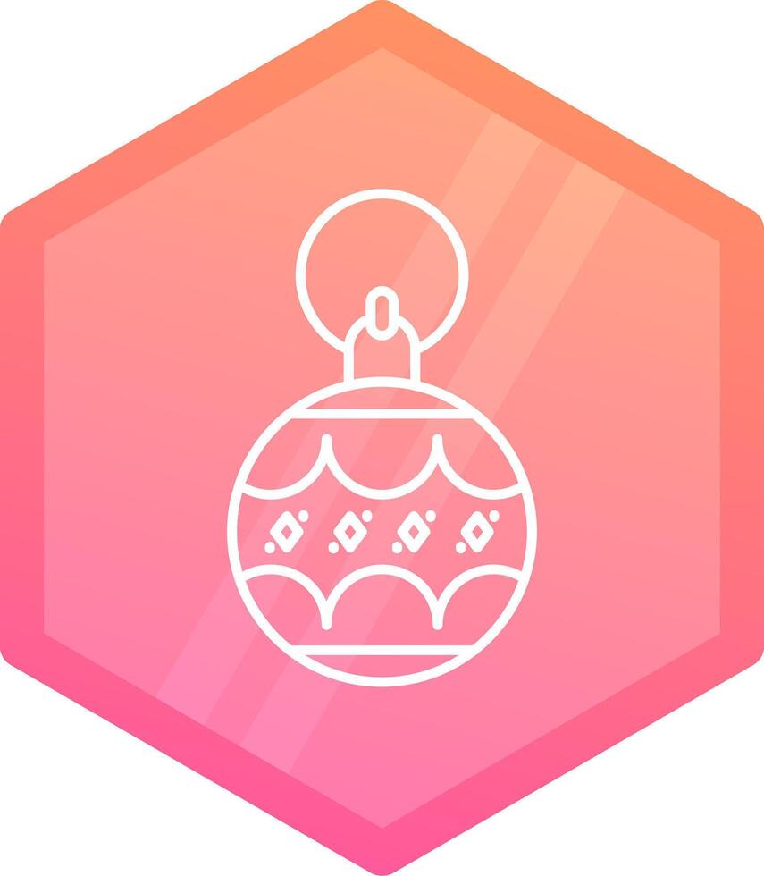 Bauble Gradient polygon Icon vector