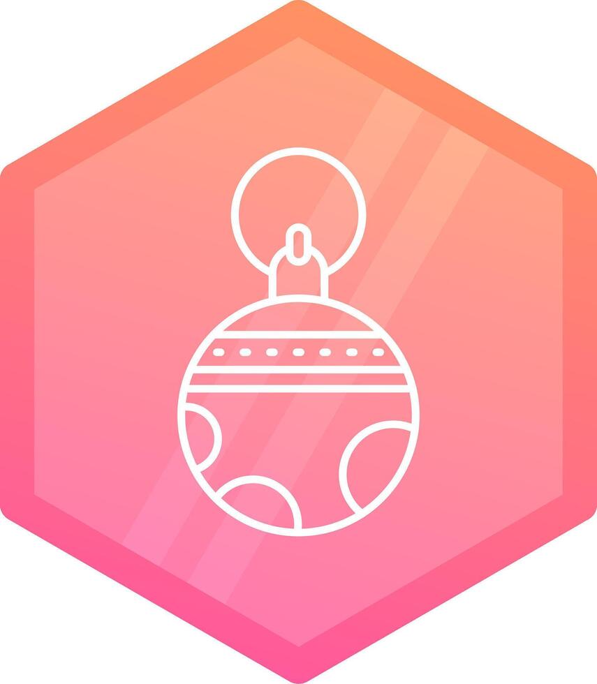 Bauble Gradient polygon Icon vector