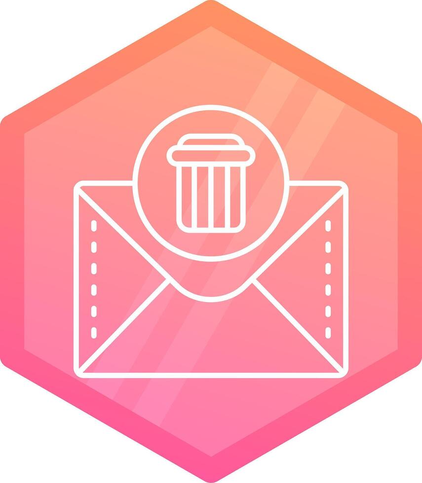 Dustbin Gradient polygon Icon vector
