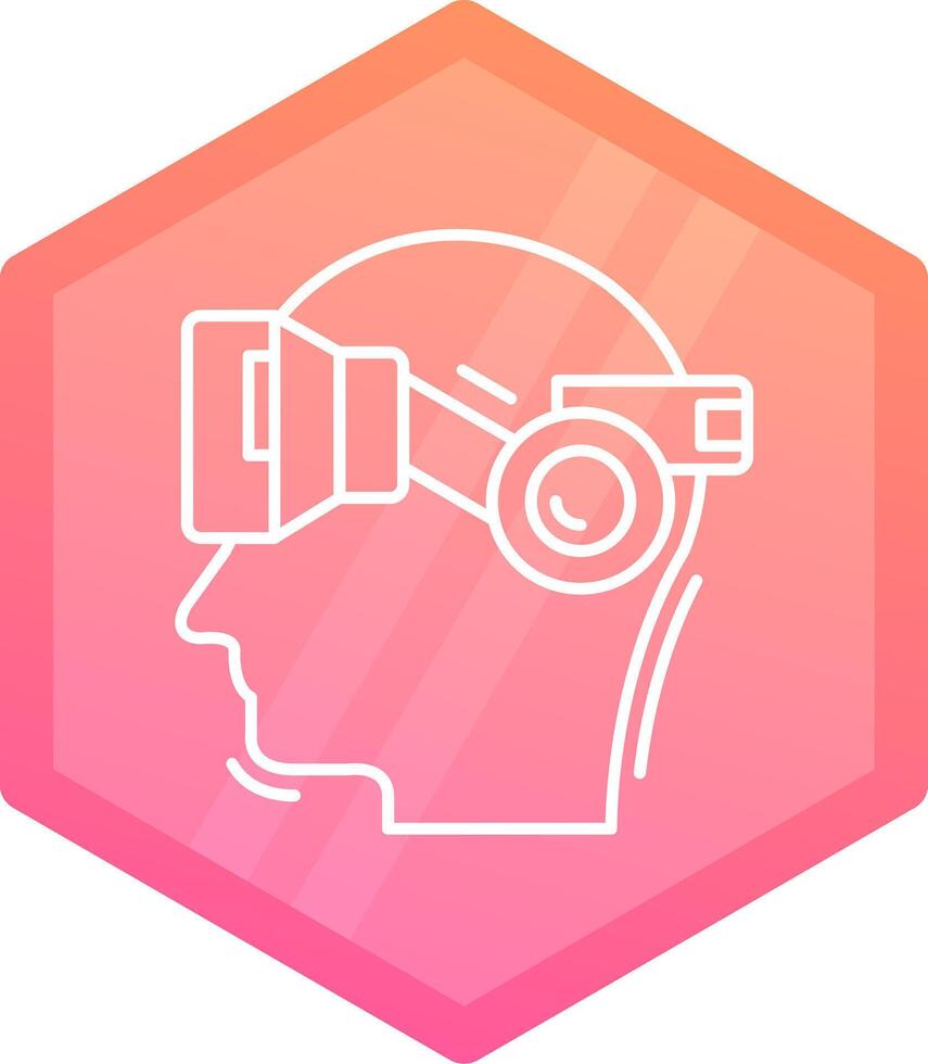 Vr glasses Gradient polygon Icon vector