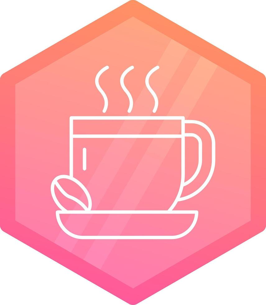 café degradado polígono icono vector