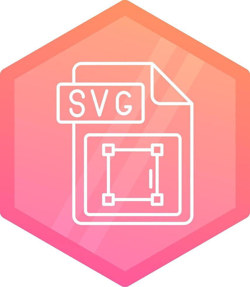 Svg file format Gradient polygon Icon vector