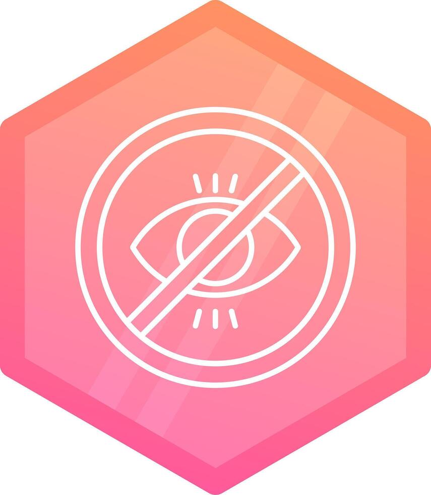 No illegitimate Gradient polygon Icon vector