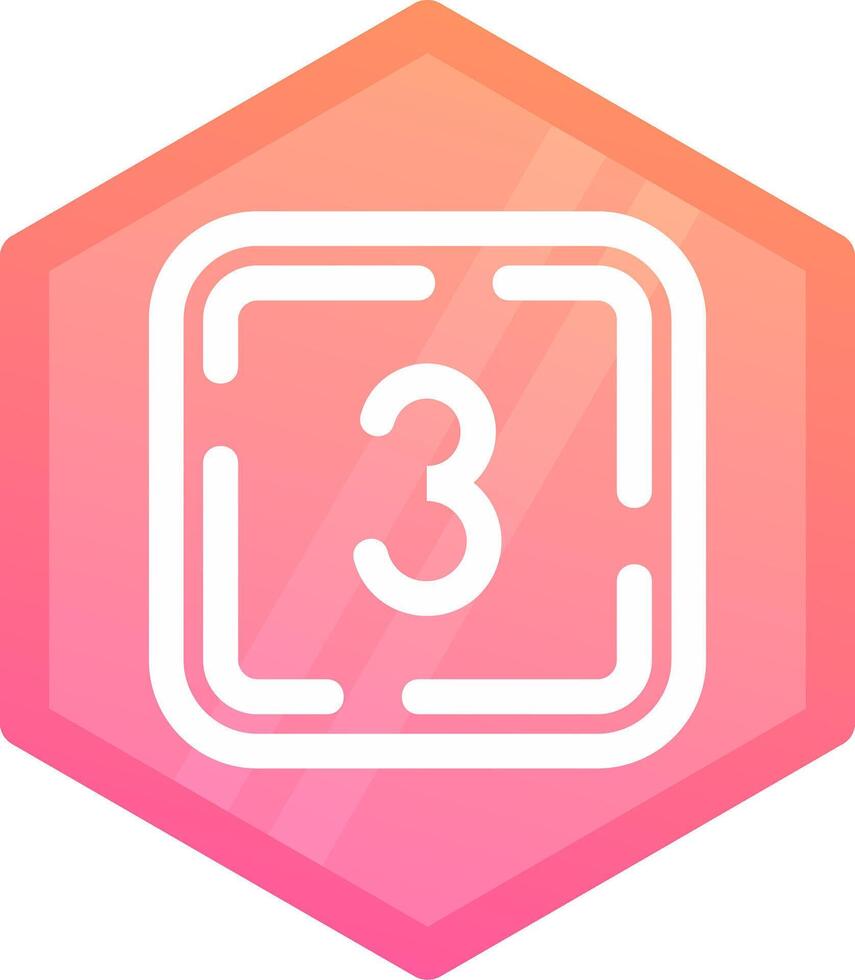 Three Gradient polygon Icon vector