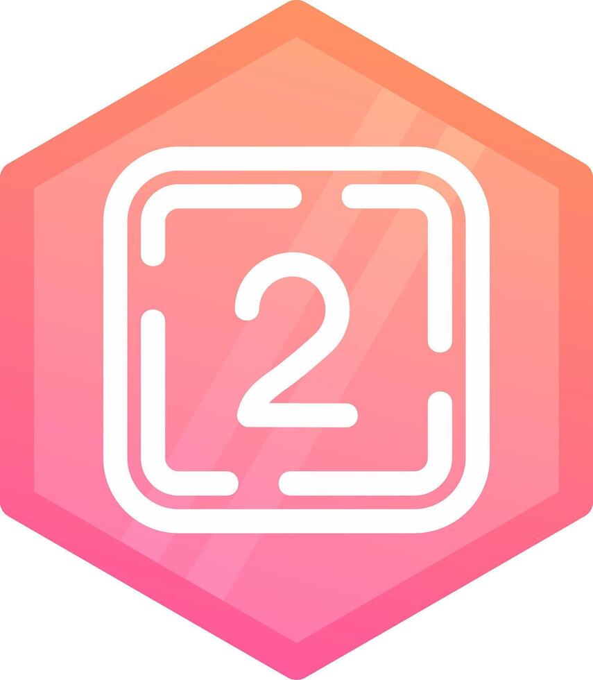 Two Gradient polygon Icon vector