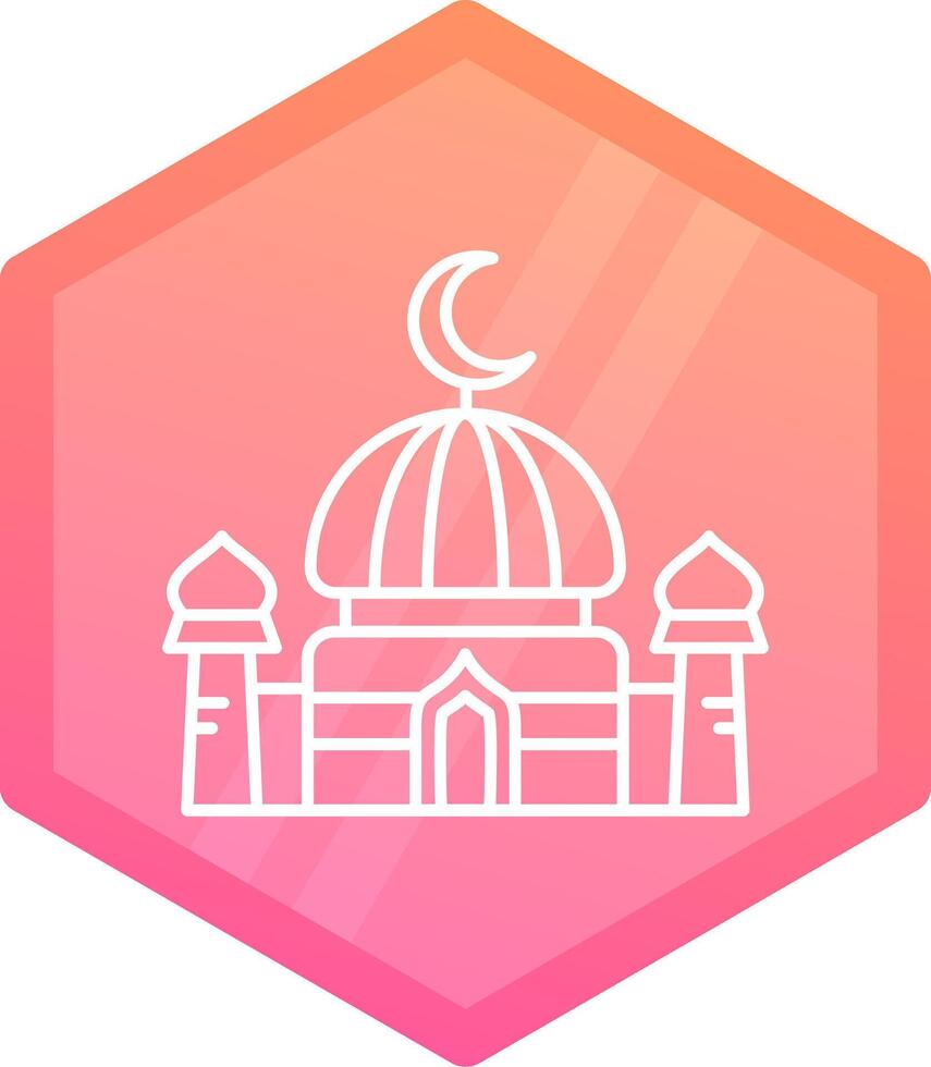 Dome Gradient polygon Icon vector