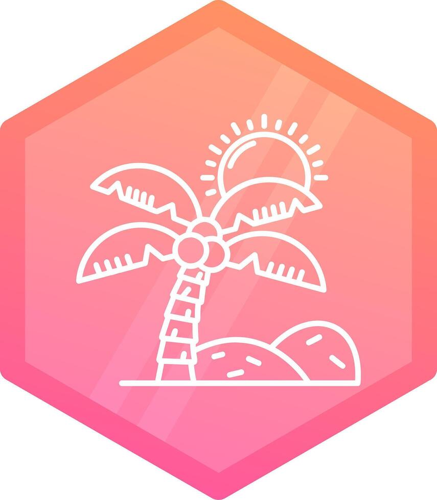 Oasis Gradient polygon Icon vector