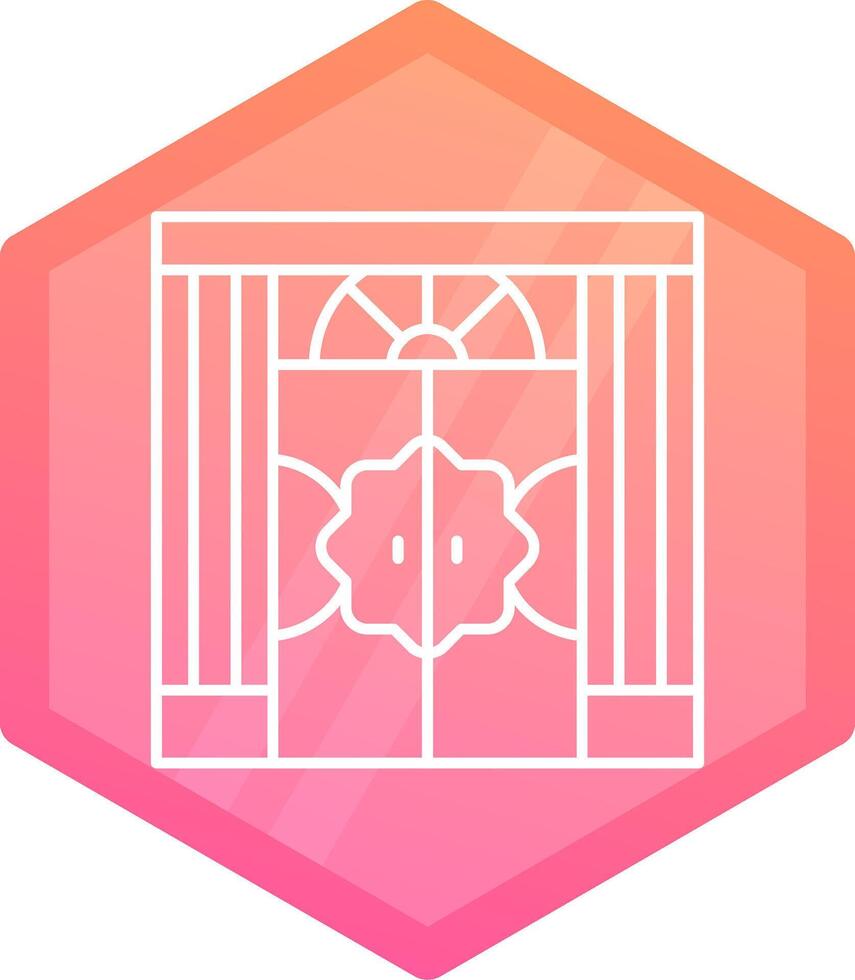 Entrance Gradient polygon Icon vector