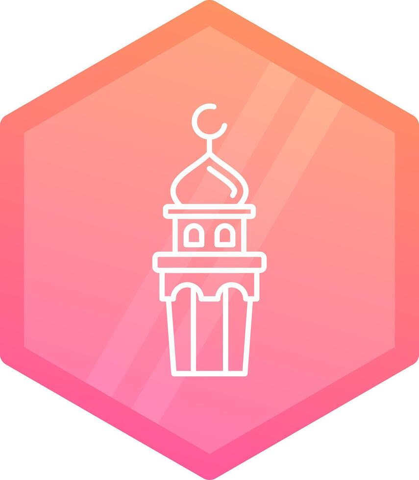 Minaret Gradient polygon Icon vector