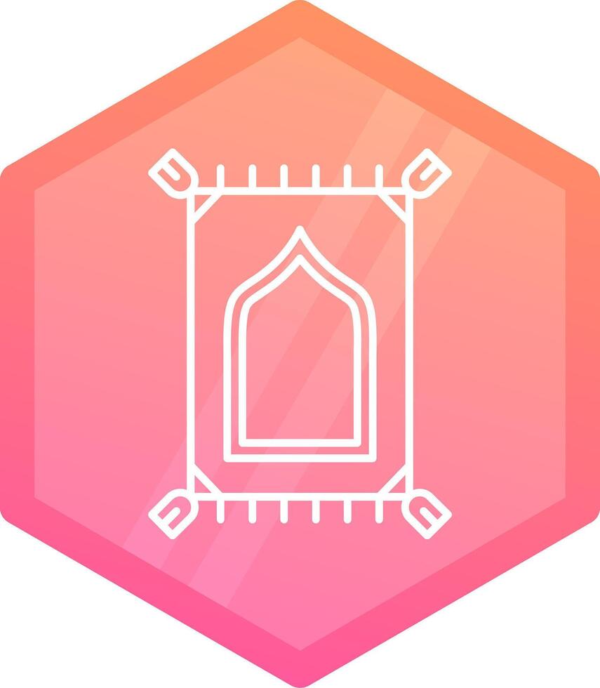 Prayer mate Gradient polygon Icon vector