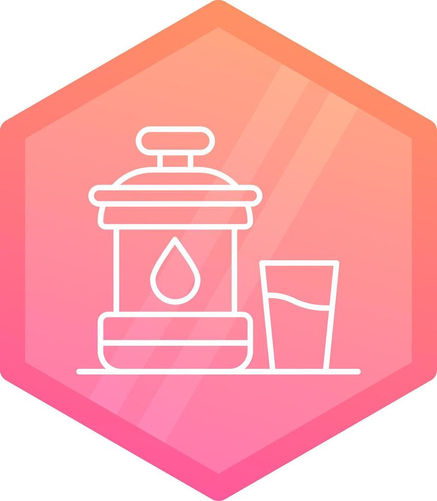 zamzam degradado polígono icono vector