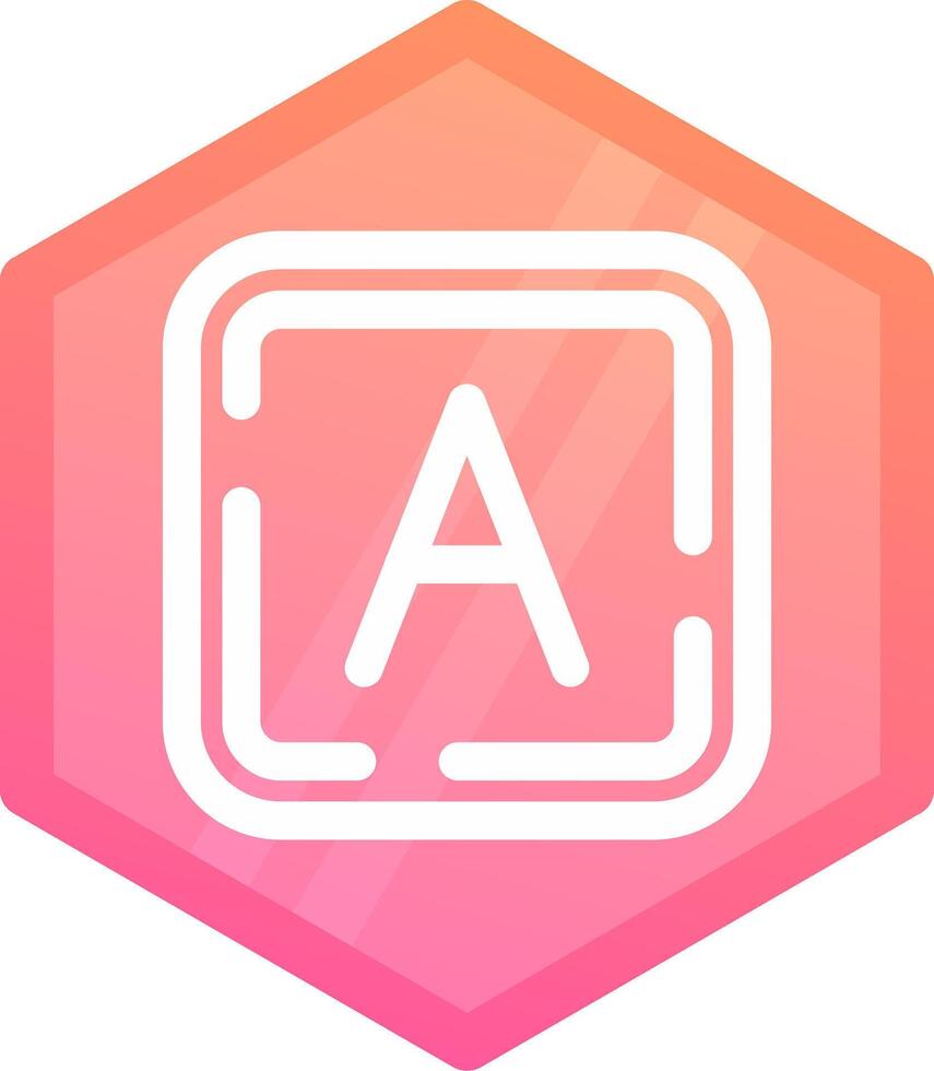 Letter a Gradient polygon Icon vector