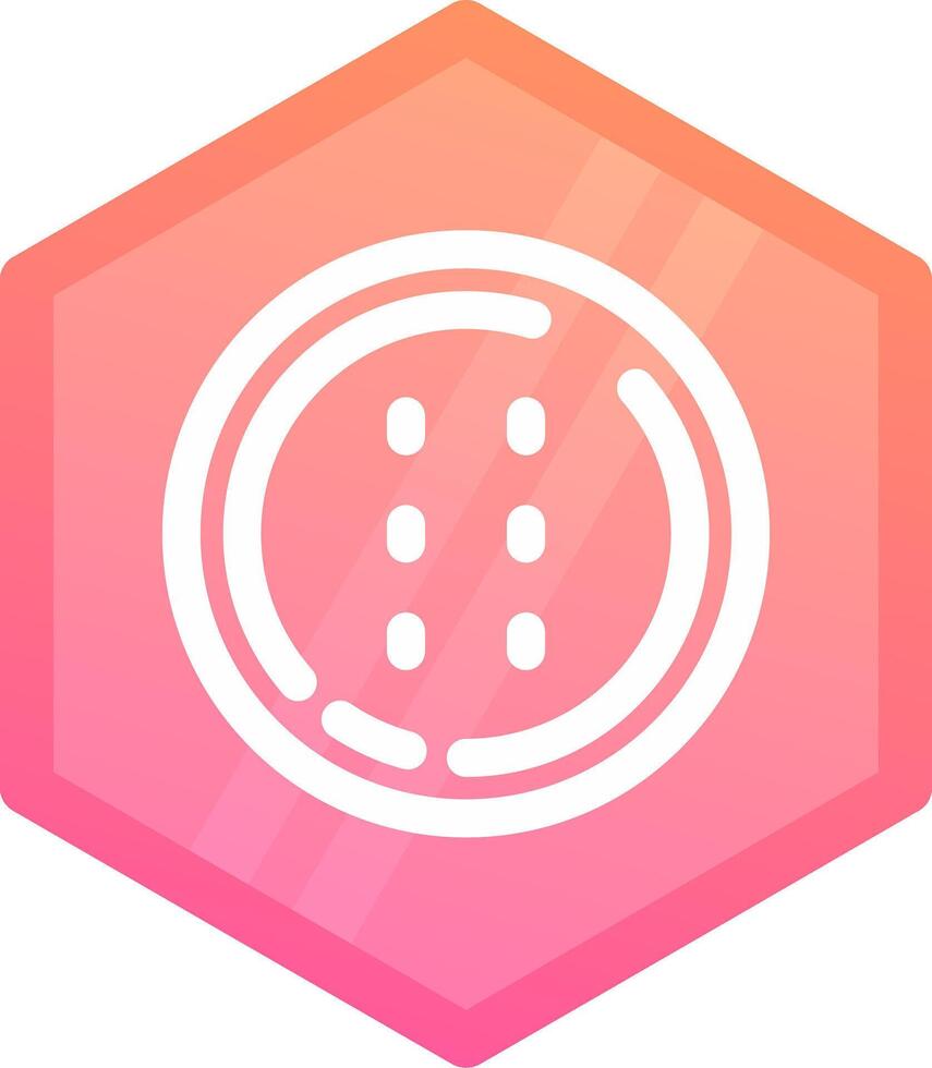 Dotted line Gradient polygon Icon vector