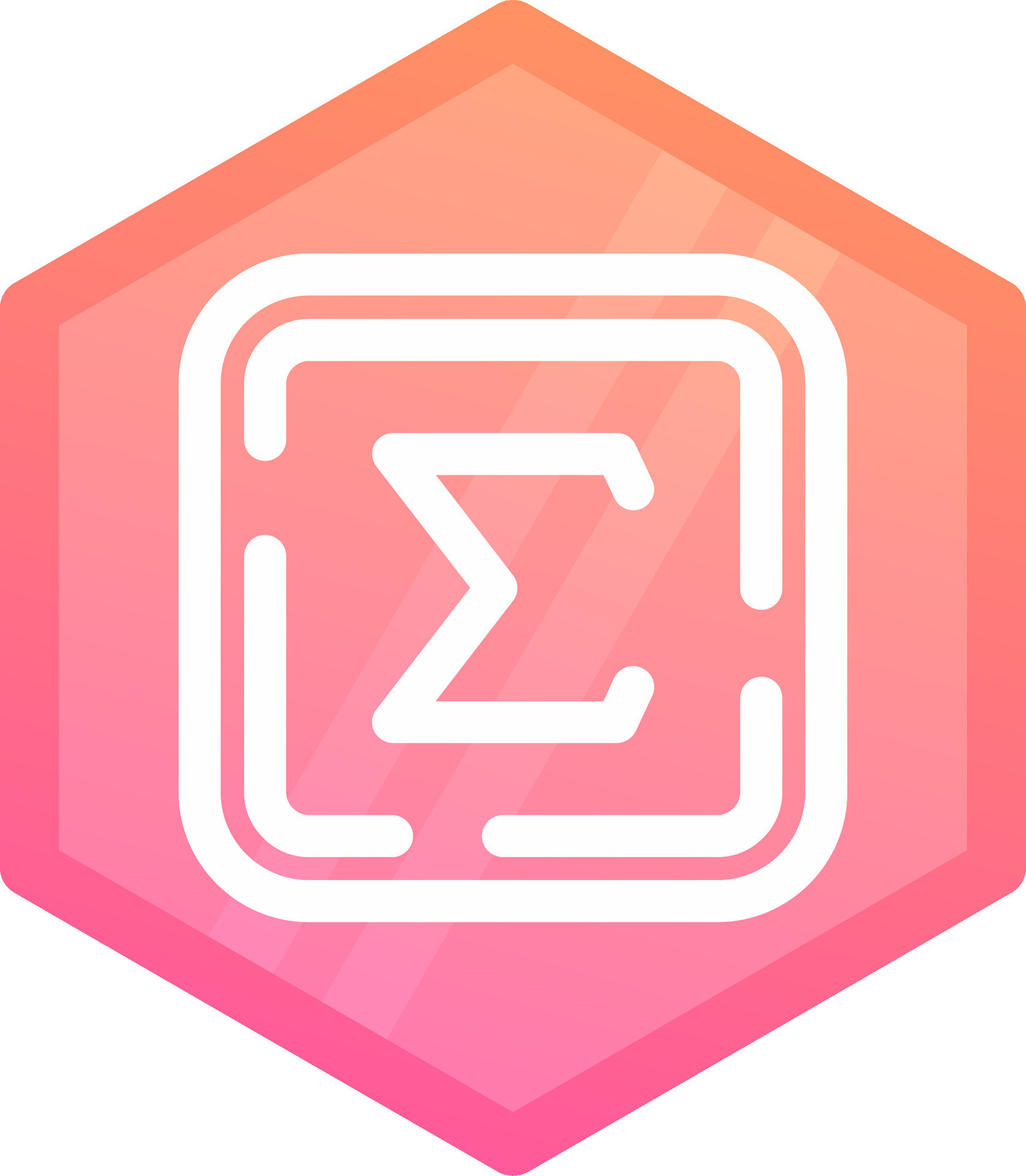 Summation Gradient polygon Icon 38182183 Vector Art at Vecteezy