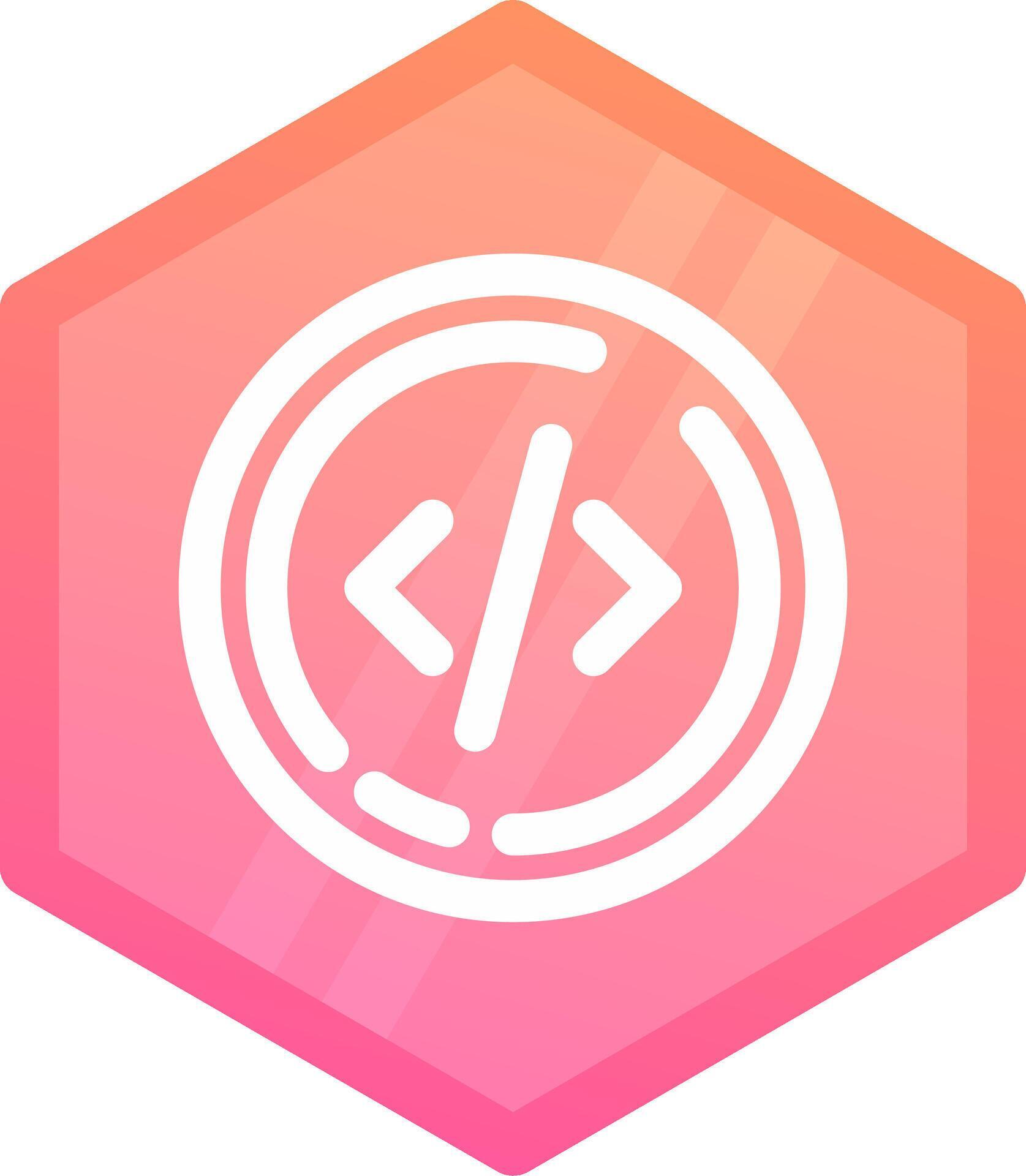 Code Gradient polygon Icon 38182206 Vector Art at Vecteezy