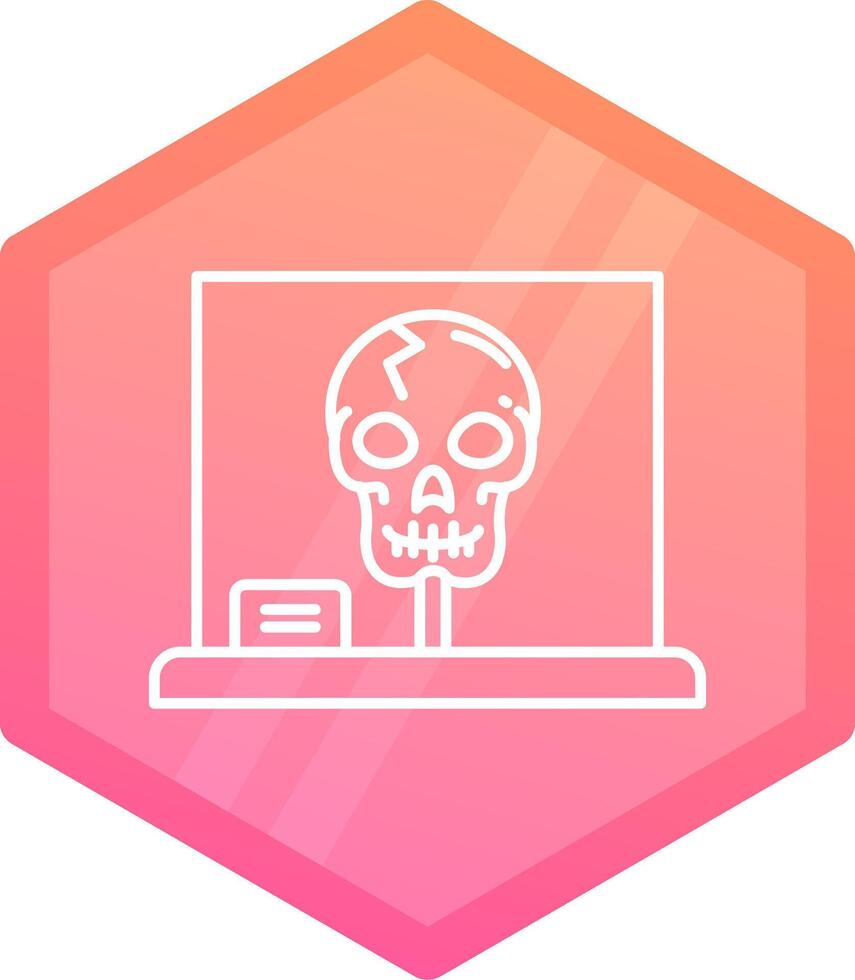 Skull Gradient polygon Icon vector