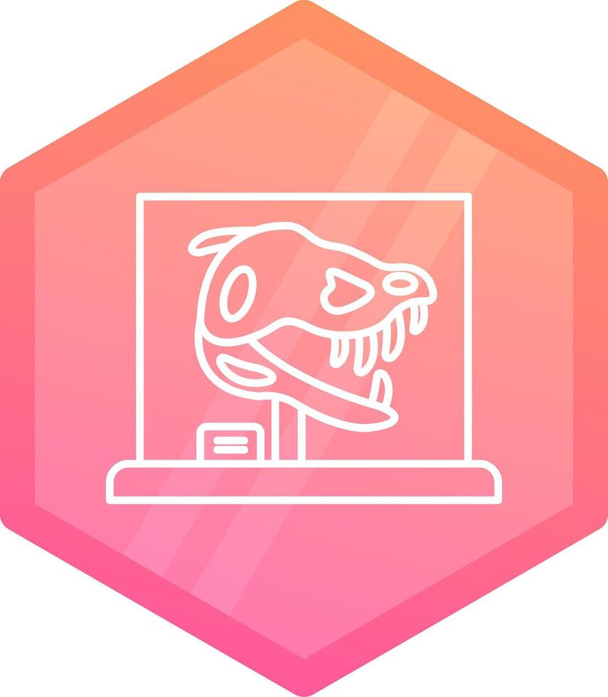 Dinosaur Gradient polygon Icon vector