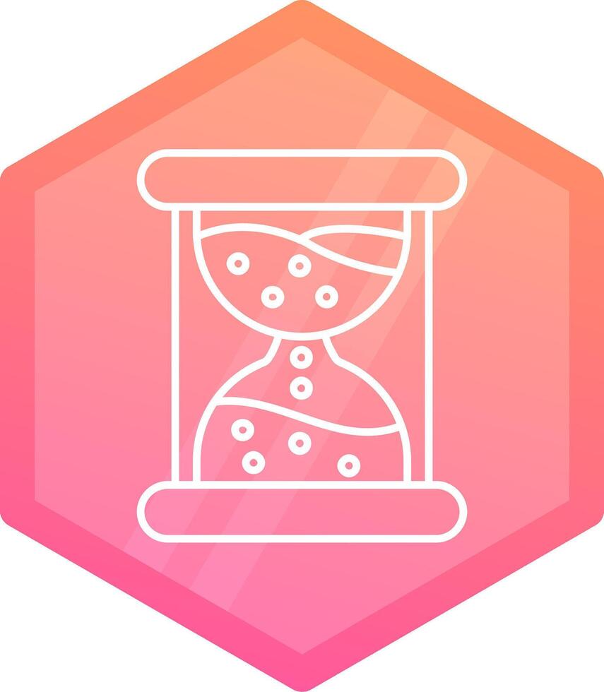Sand clock Gradient polygon Icon vector