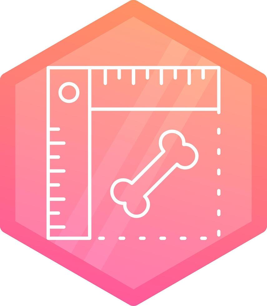 Ruler Gradient polygon Icon vector